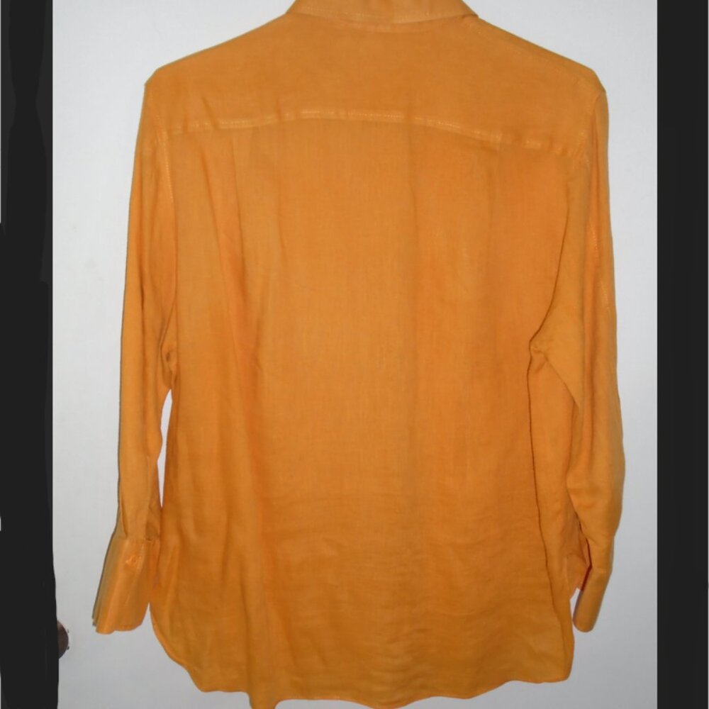 Zara Orange Button Down - image 5